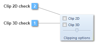 Clipping options toolbar