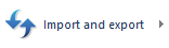 3. Import and export button