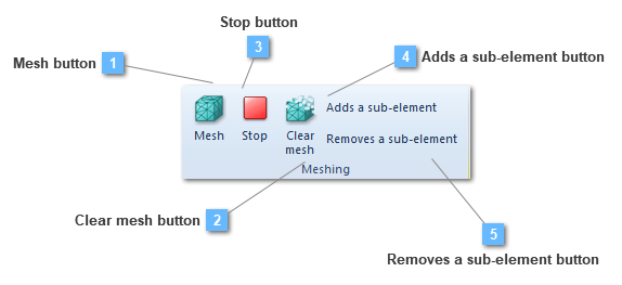 Mesh selection toolbar